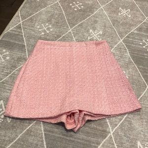 Zara pink tweed skort